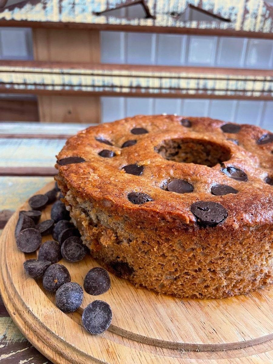 Bolo de Banana com Gotas de Chocolate