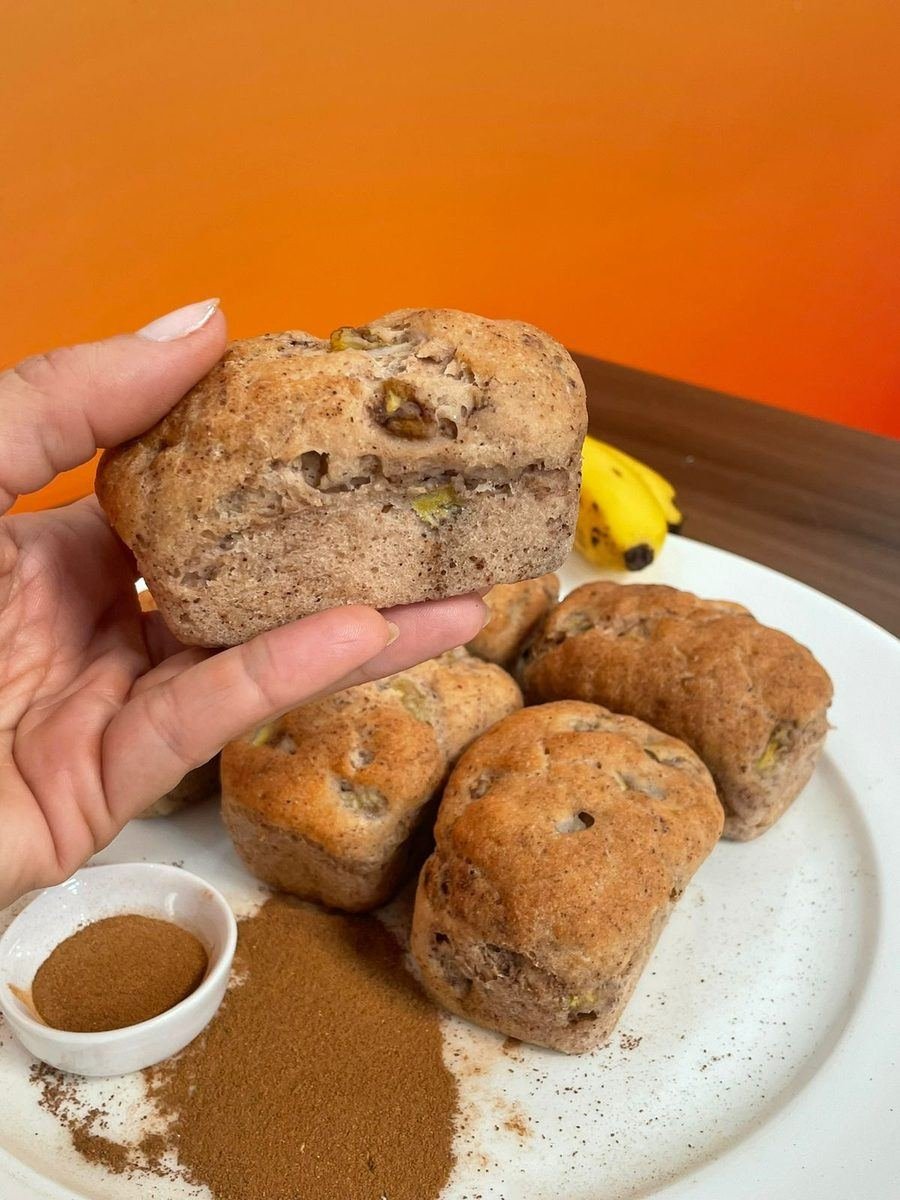 Pãozinho Funcional de Banana com Canela