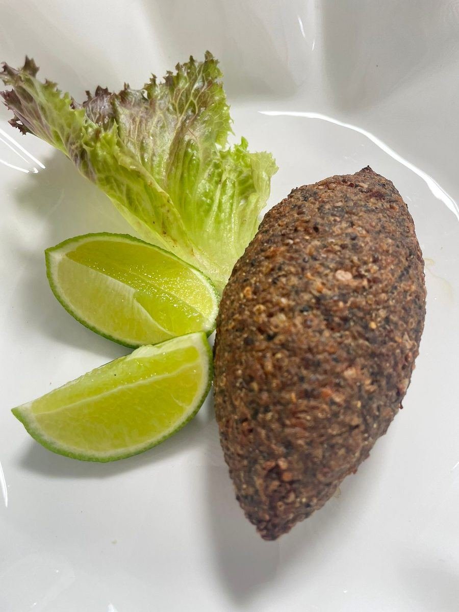 Quibe de Quinoa, Carne e Berinjela